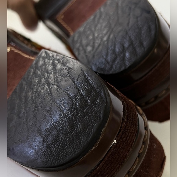 Born Kimmy Size 7 Wool Southwestern Serape Clogs Mules Shoes Brown Multicolor - Picture 14 of 14